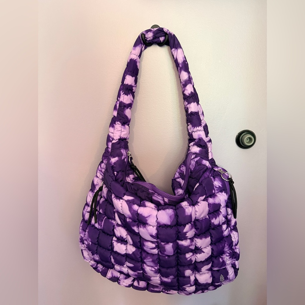 FP Movement (Free People) Purple Quilted Tie-Dye Shoulder Bag